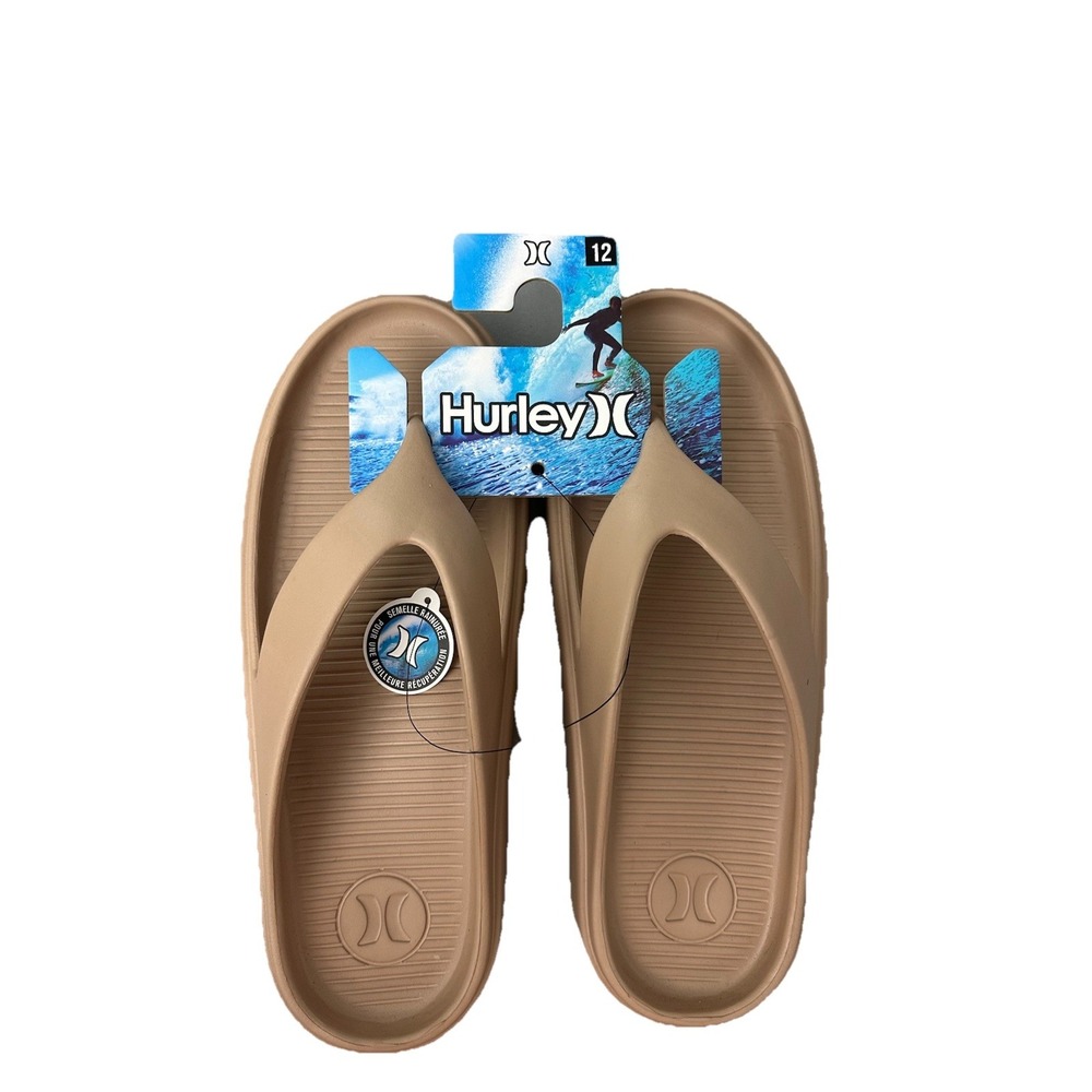 hurley Men's Flip Flops Beige sandals New Size 12